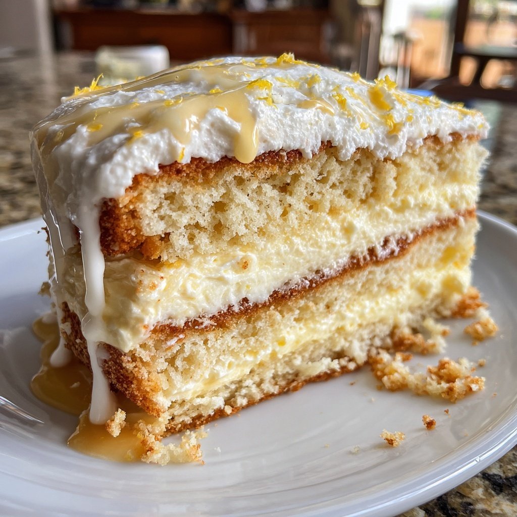 Geburtstagskuchen mit Zitronencreme