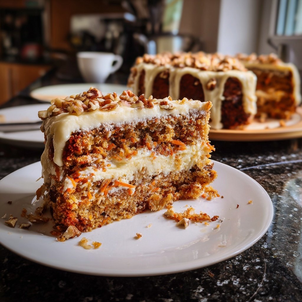 Karottenkuchen Mit Frischkäse Füllung