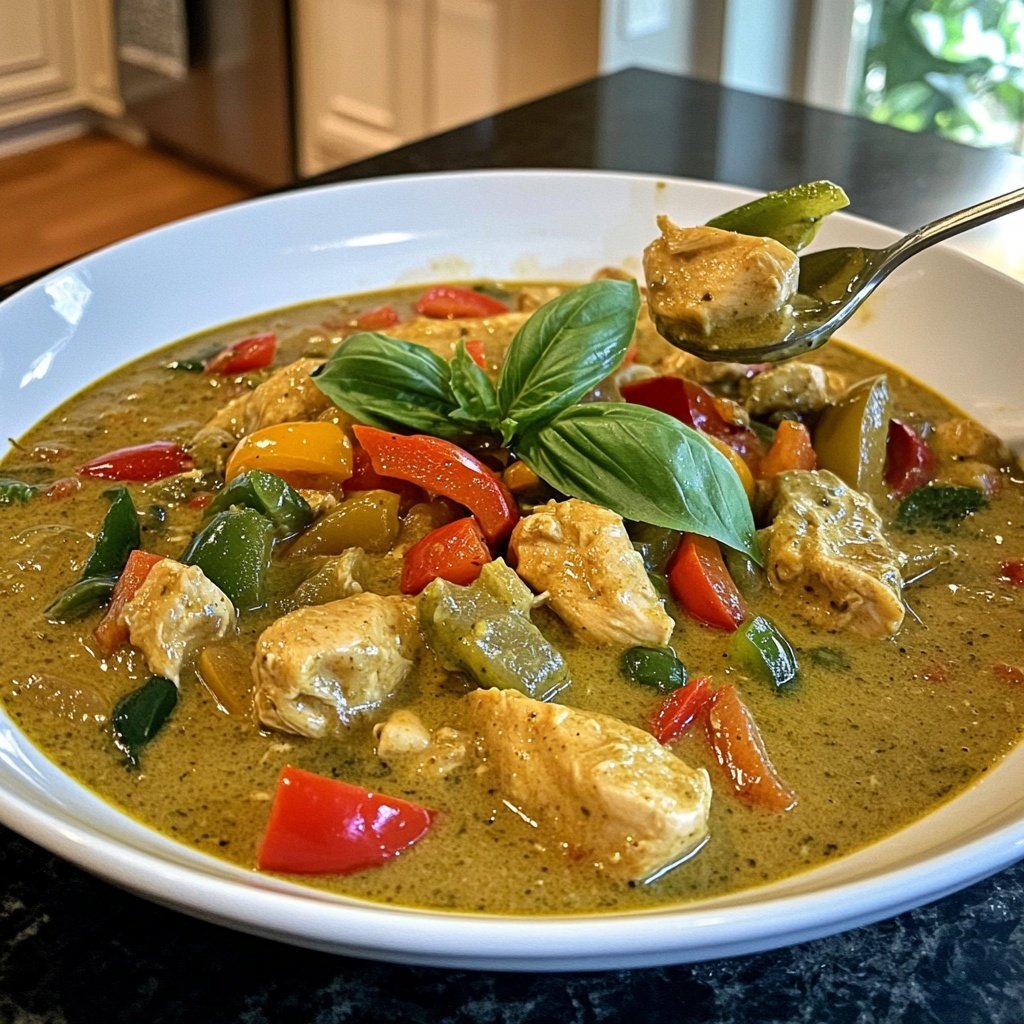 Thailändisches Grünes Curry mit Hühnchen