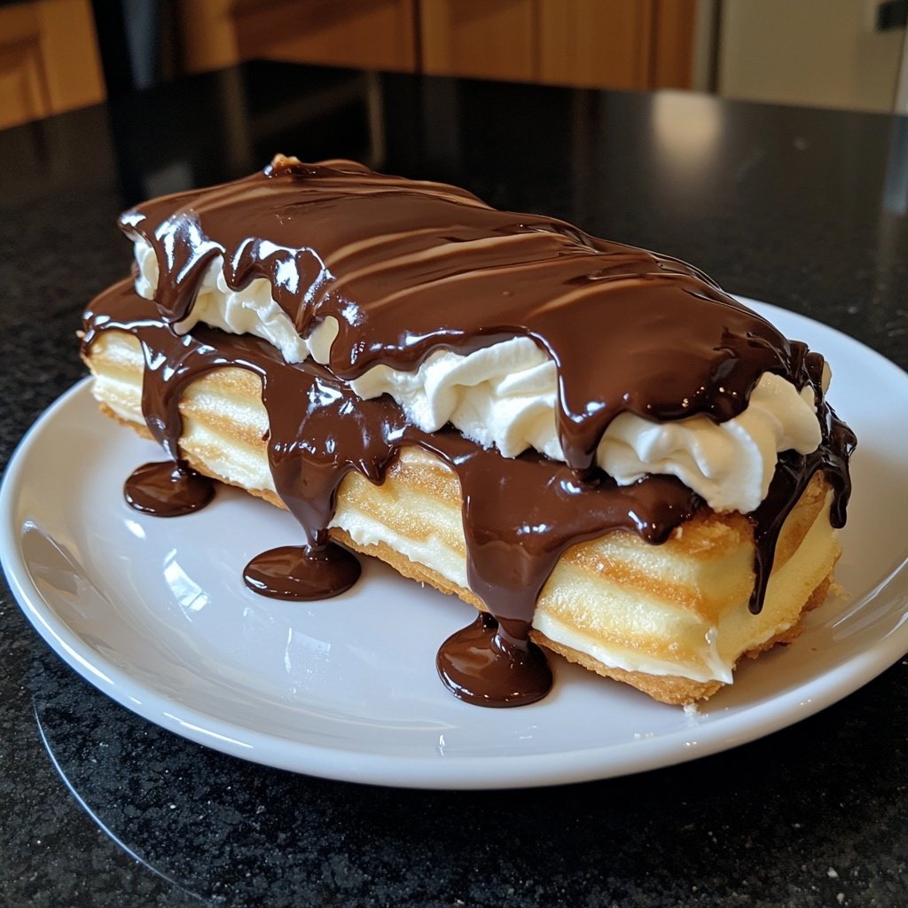 Eclair-Kuchen ohne Backen