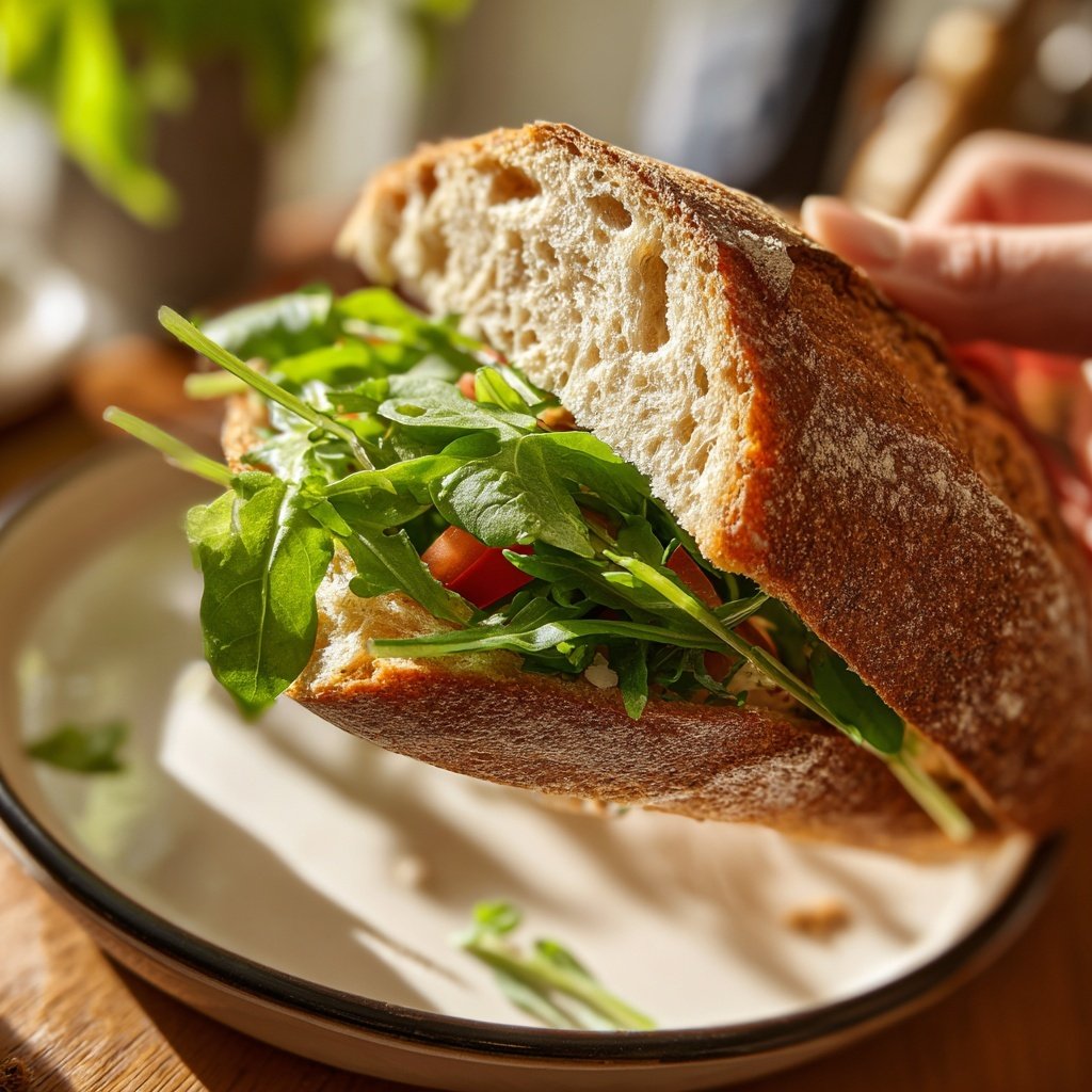 Mittagessen leicht mit Salat und Brot