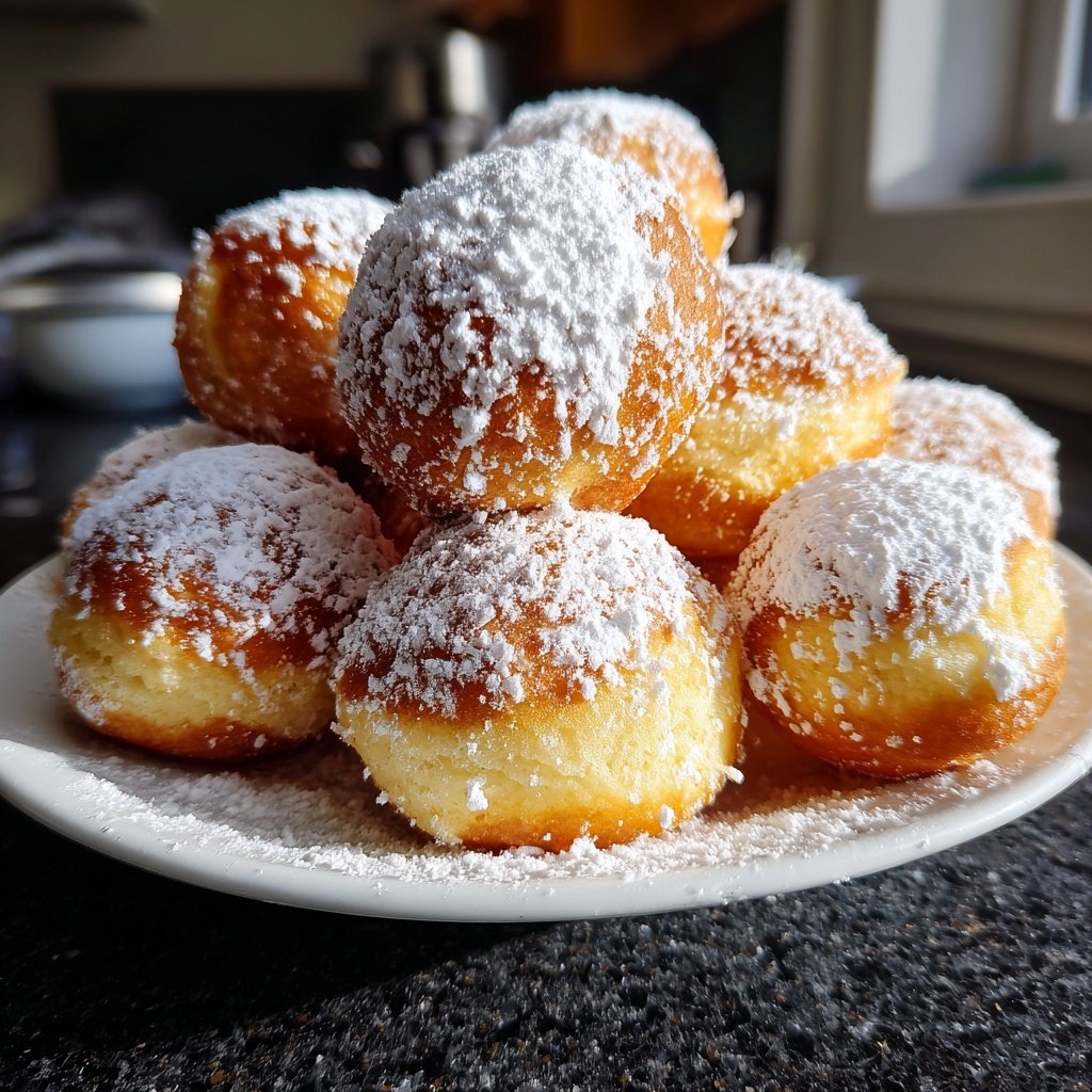 Quarkbällchen mit Joghurtteig