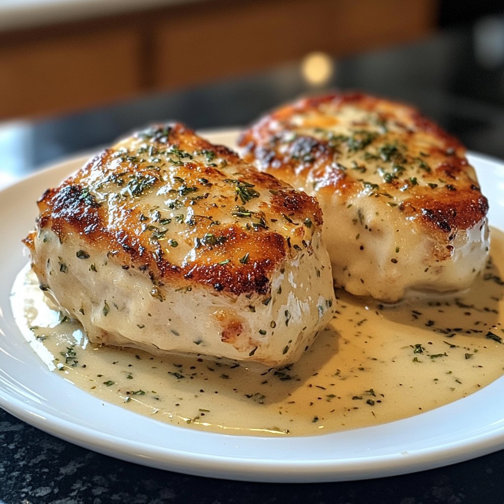 Hähnchenbrust in leichter Sahnesauce