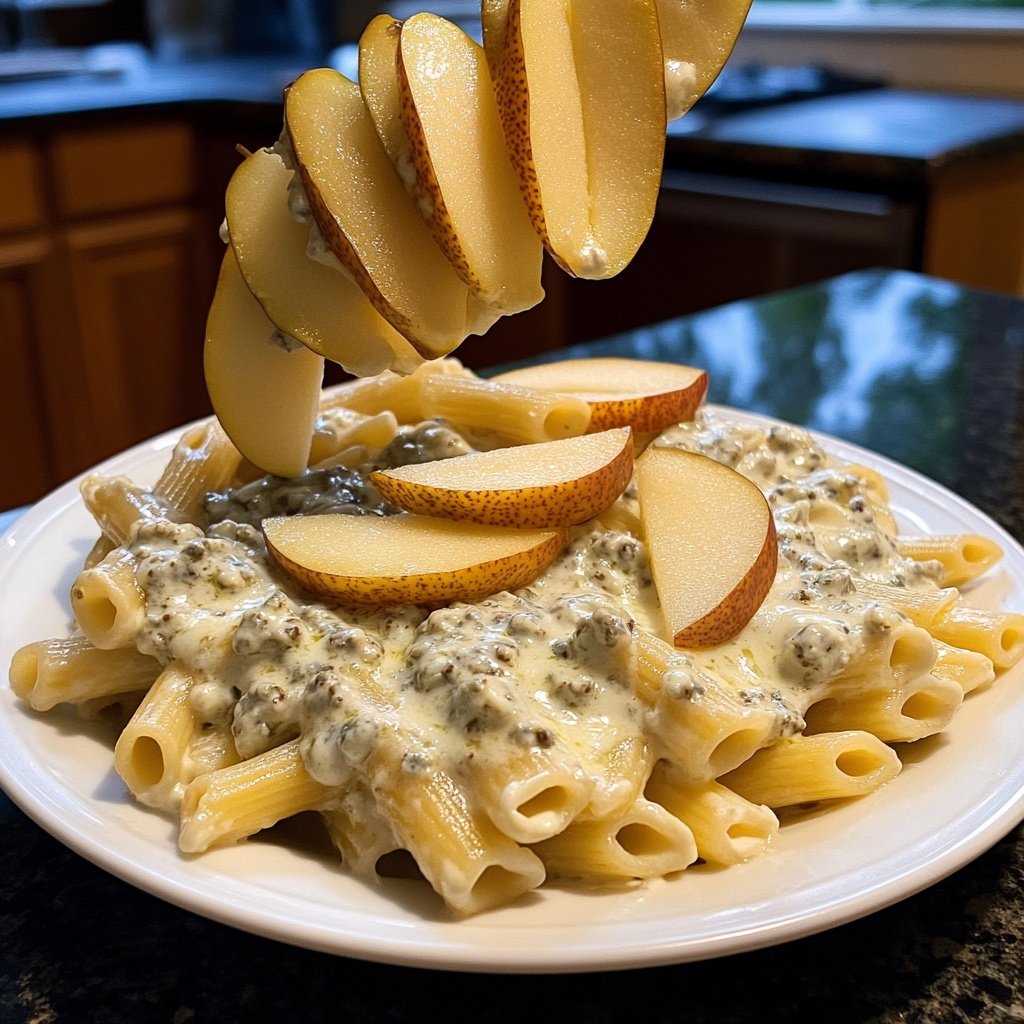 Penne mit Gorgonzola und Birne
