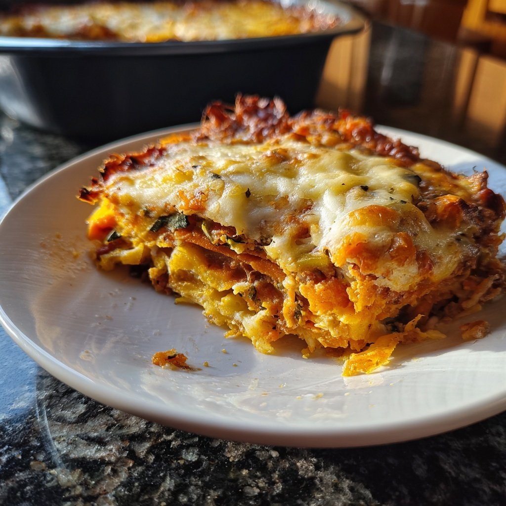 Abendessen mit Gemüseauflauf