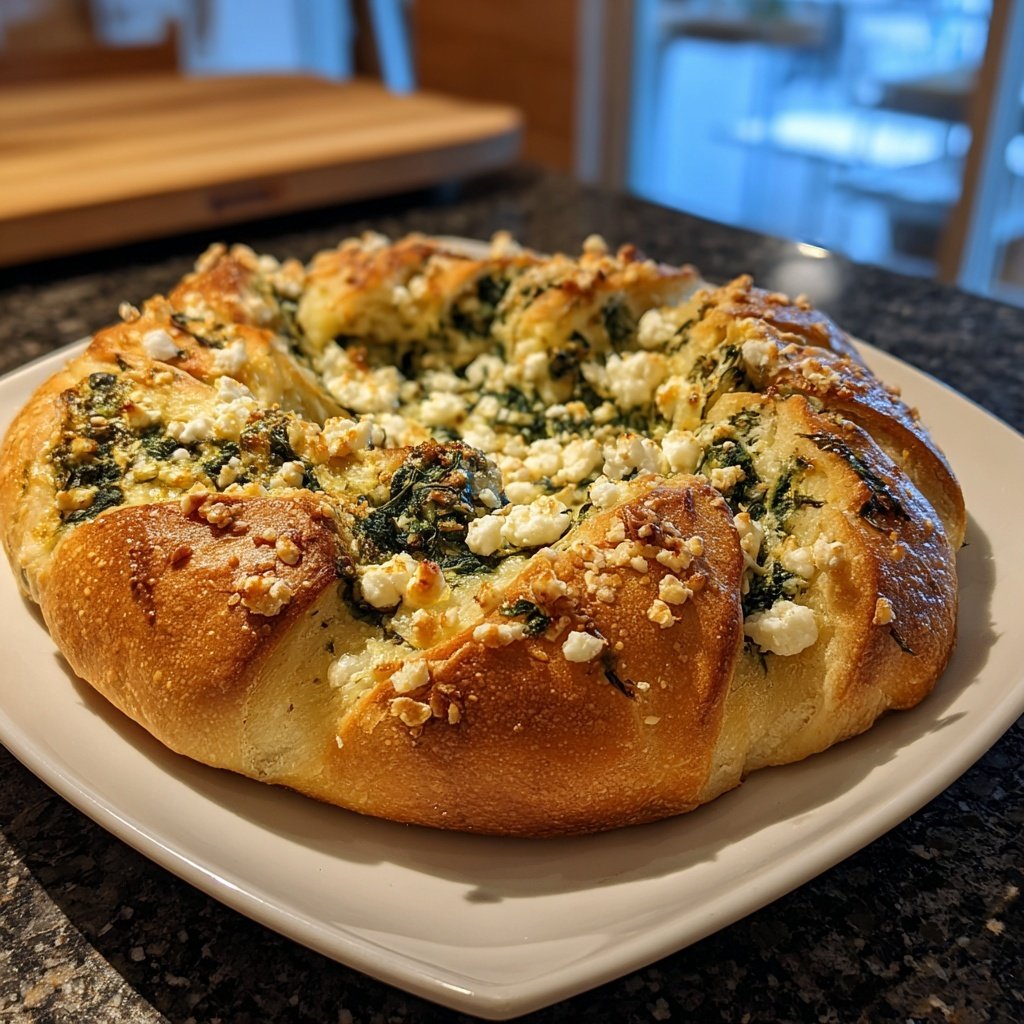Zupfbrot Mit Spinat Und Feta
