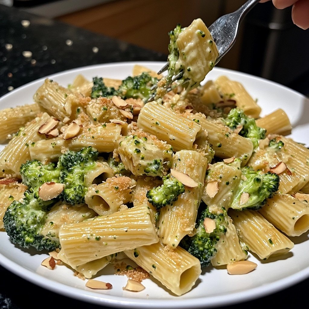 Rigatoni mit Brokkoli und Mandeln