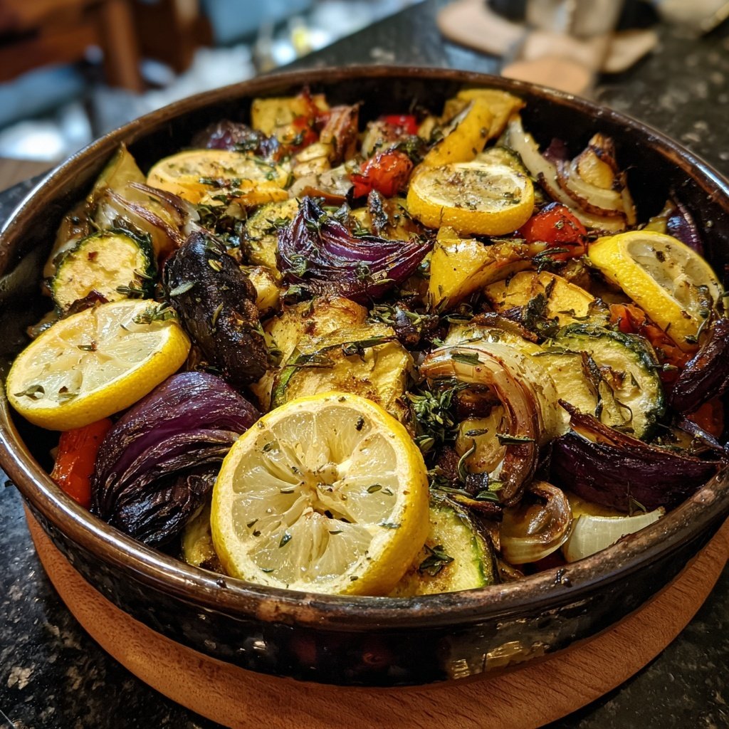 Ofengemüse mit Kräutern und Zitrone