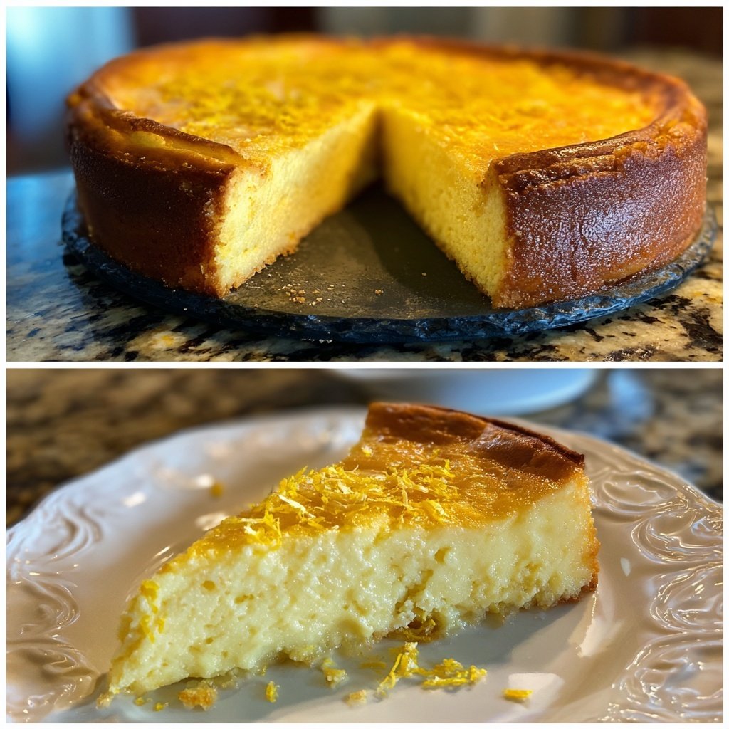 Käsekuchen mit Zitronenabrieb