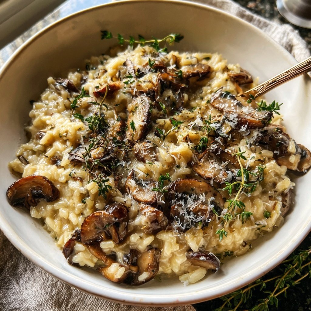 Pilzrisotto mit Thymian