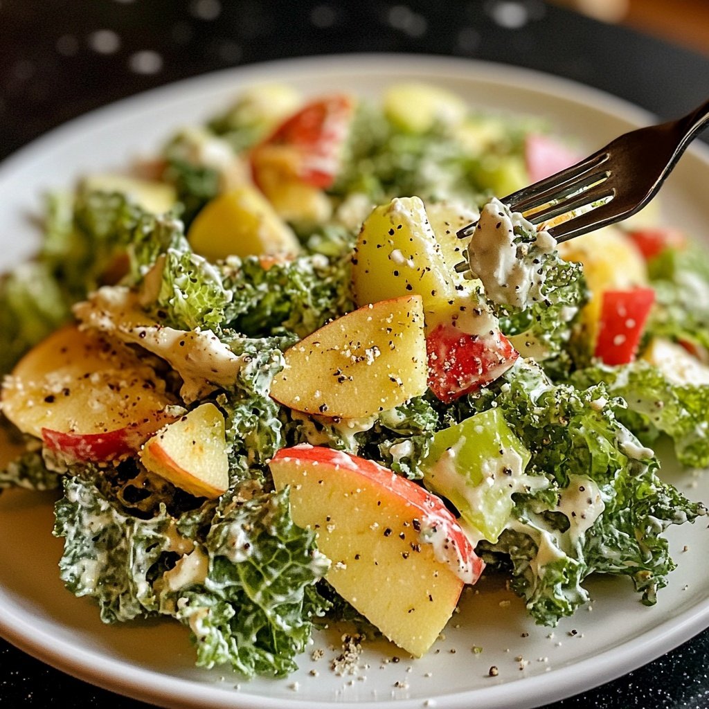 Chinakohl-Apfel-Salat mit veganem Joghurtdressing